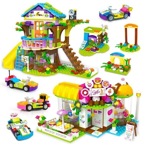 Kith Coffee House & Tree House Building Blocks 960 Pcs in Storage Container NEW - Picture 1 of 8